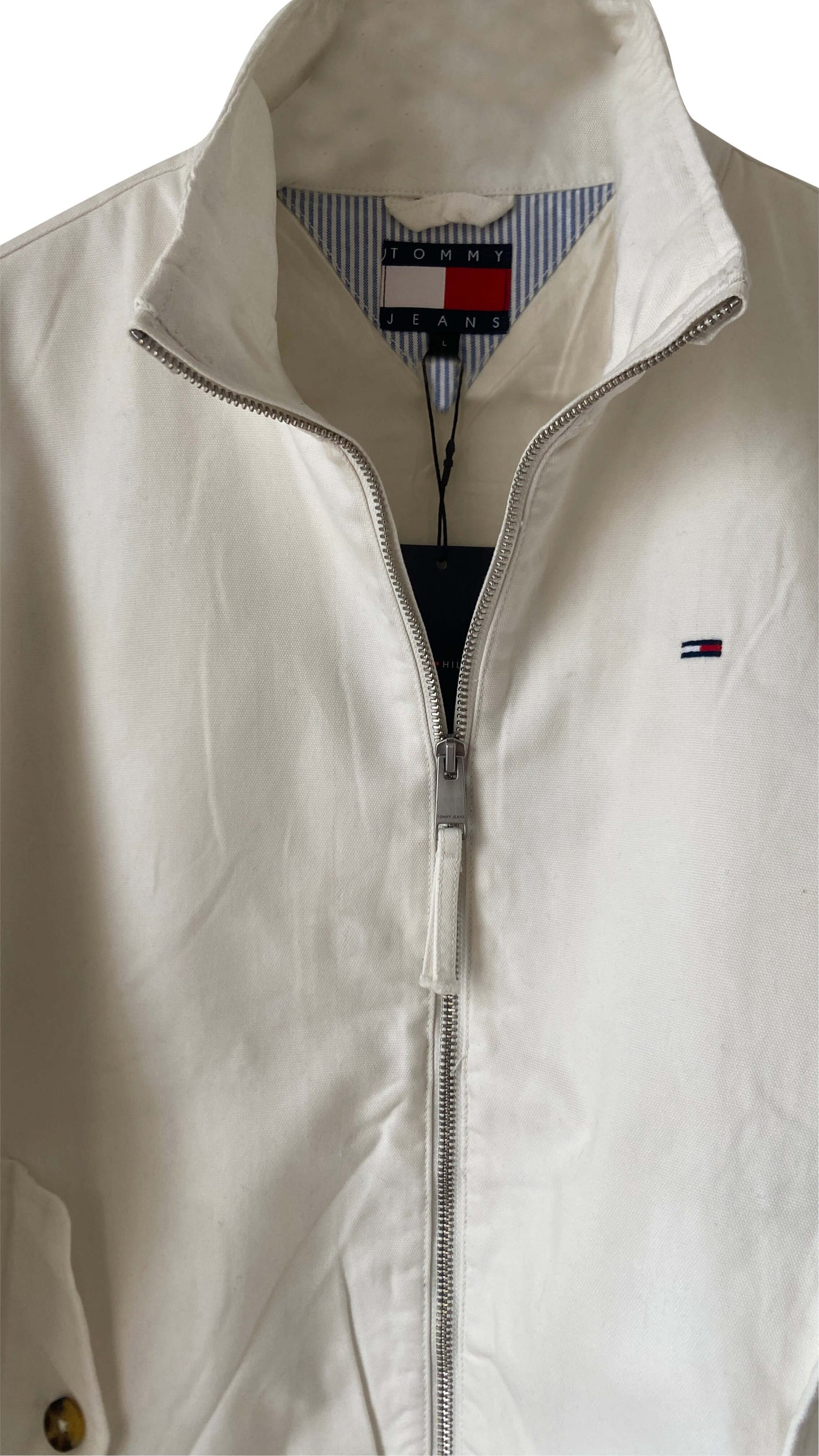 Pack de 6 - Veste Tommy Hilfiger Coupe Courte Zippée – Blouson Léger Mi-Saison Casual Chic (Bleu, Beige, Vert, Blanc)