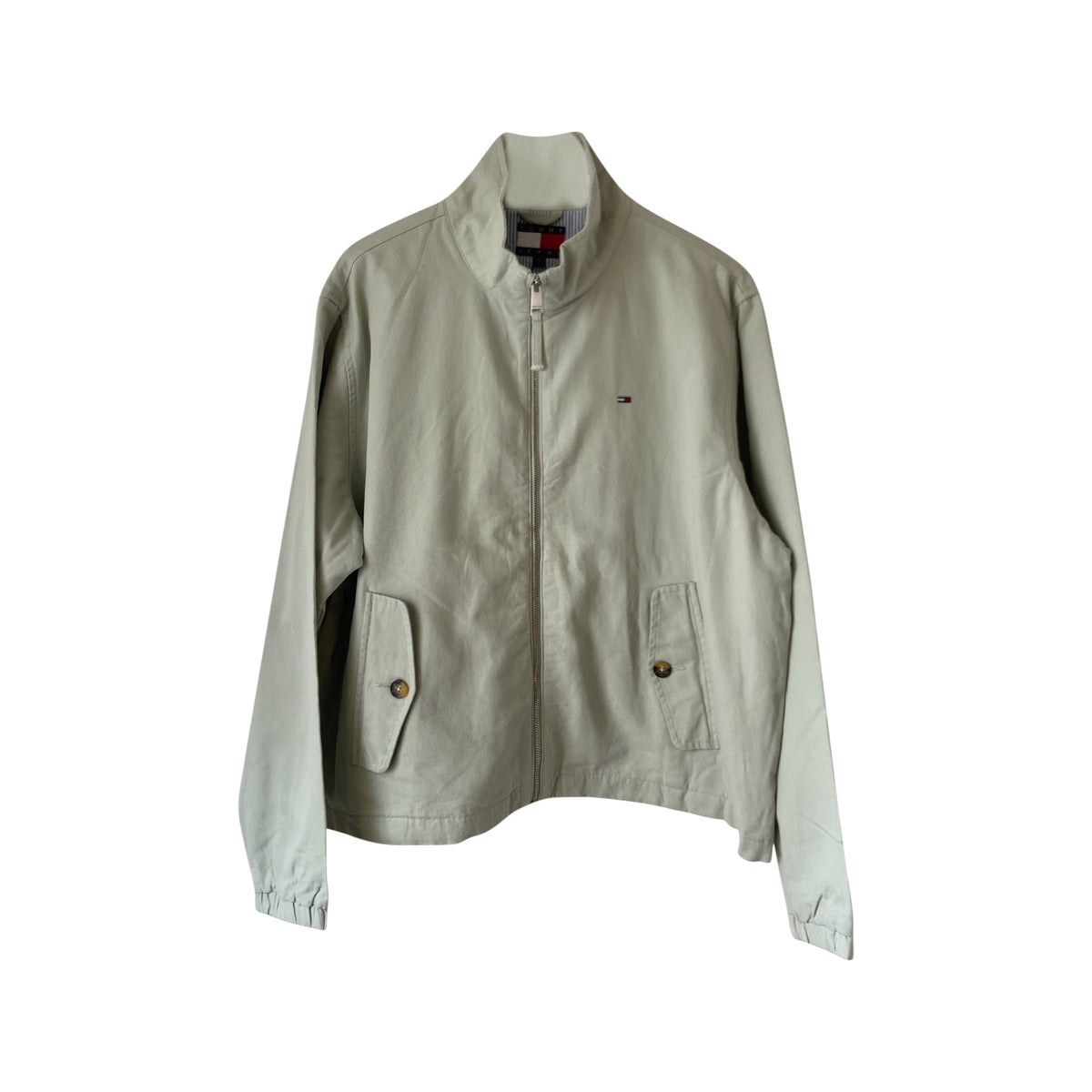 Veste Verte Tommy Hilfiger Femme DW0DW20526, veste Tommy Jeans zippée, vue de face, style casual moderne.
