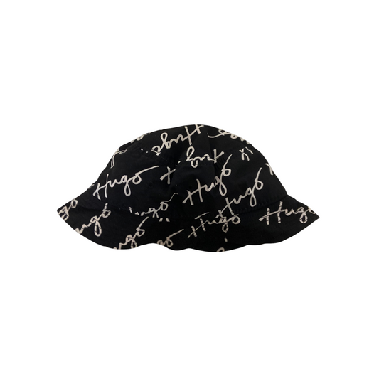 Bob HUGO Monogramme Noir & Blanc – Bucket Hat Homme