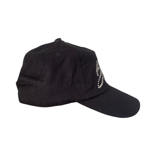 Casquette BOSS Noire à Logo Signature Strass
