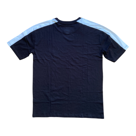 T-Shirt Calvin Klein Jeans Enfant Noir – Logo CK Blanc & Liserés Contrastés