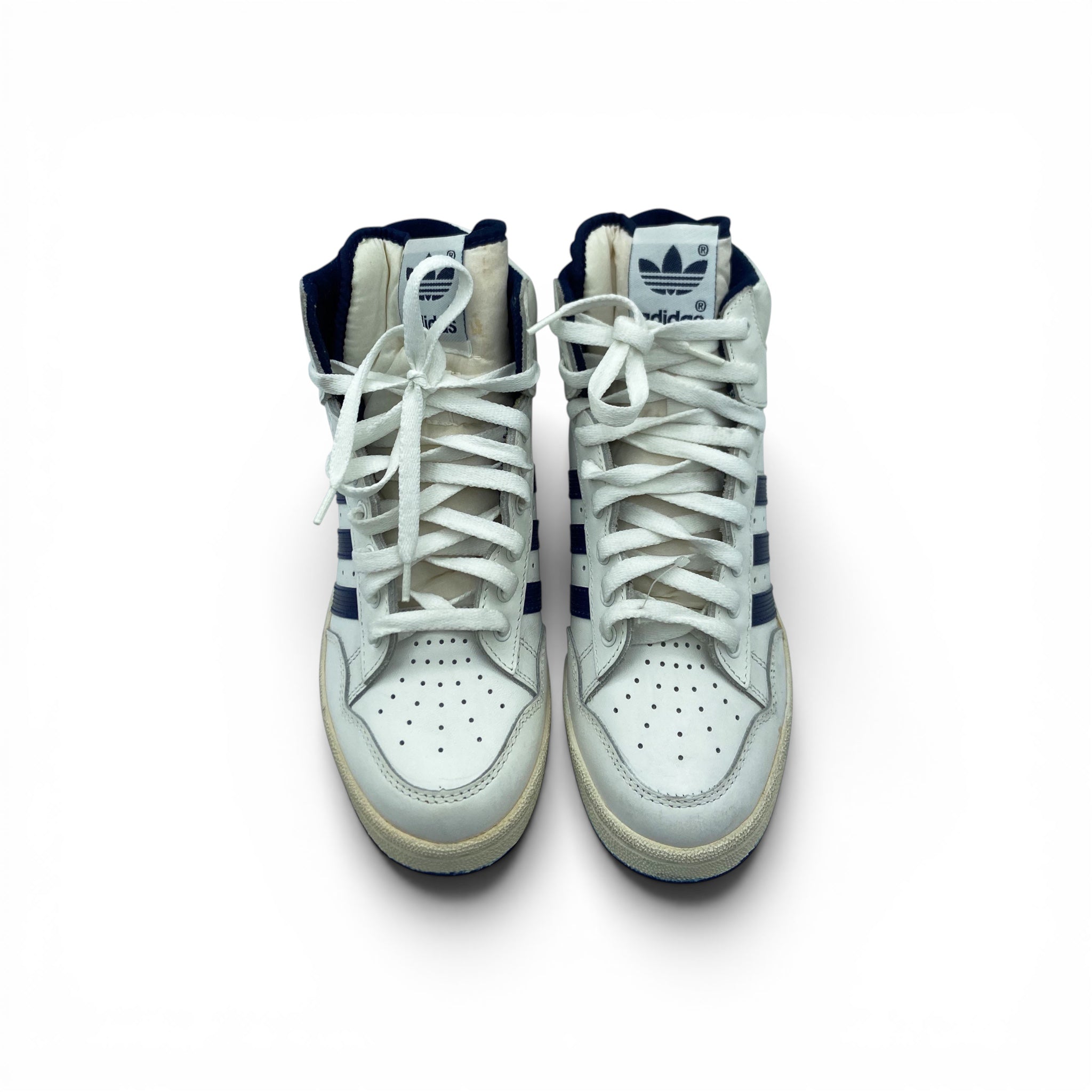 Adidas Pro Conference Vintage AG7320 – Baskets Hautes Rétro Blanc Bleu Rouge