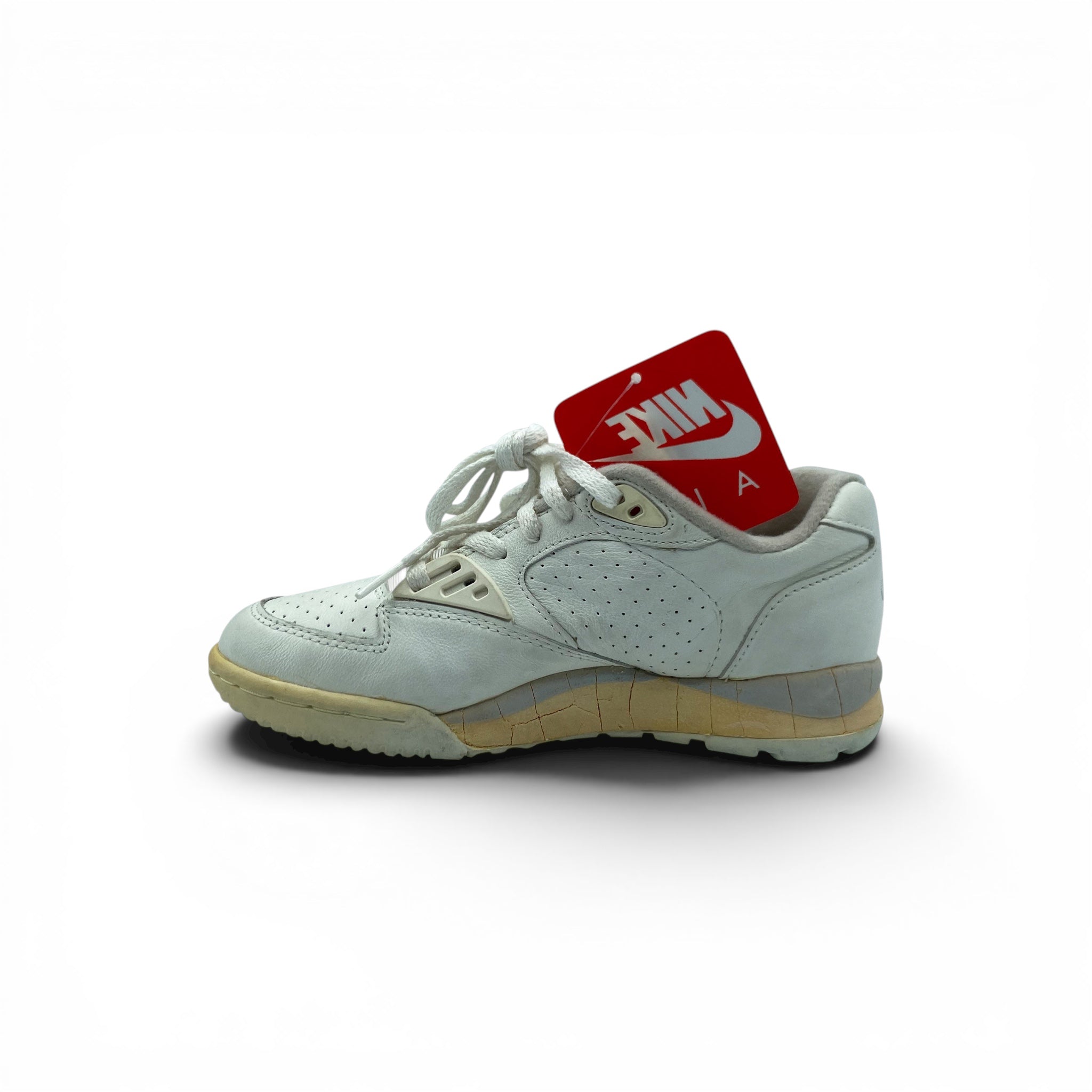 Nike Air Cross Trainer Low II (1989) – Vintage Made in Taiwan – White / Light Neutral Grey