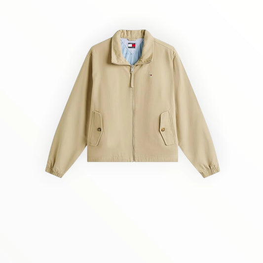 Tommy Hilfiger DW0DW20526, veste Beige zippée femme Tommy Jeans au style intemporel, parfaite pour une tenue casual.