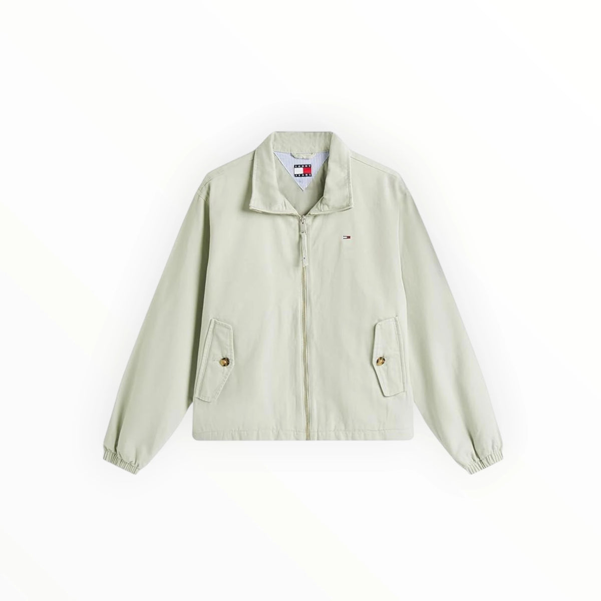 Tommy Hilfiger DW0DW20526, veste verte zippée femme Tommy Jeans au style intemporel, parfaite pour une tenue casual.