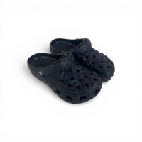 Unisex Black Geometric Pattern Crocs – Premium Comfort Clogs with Adjustable Strap