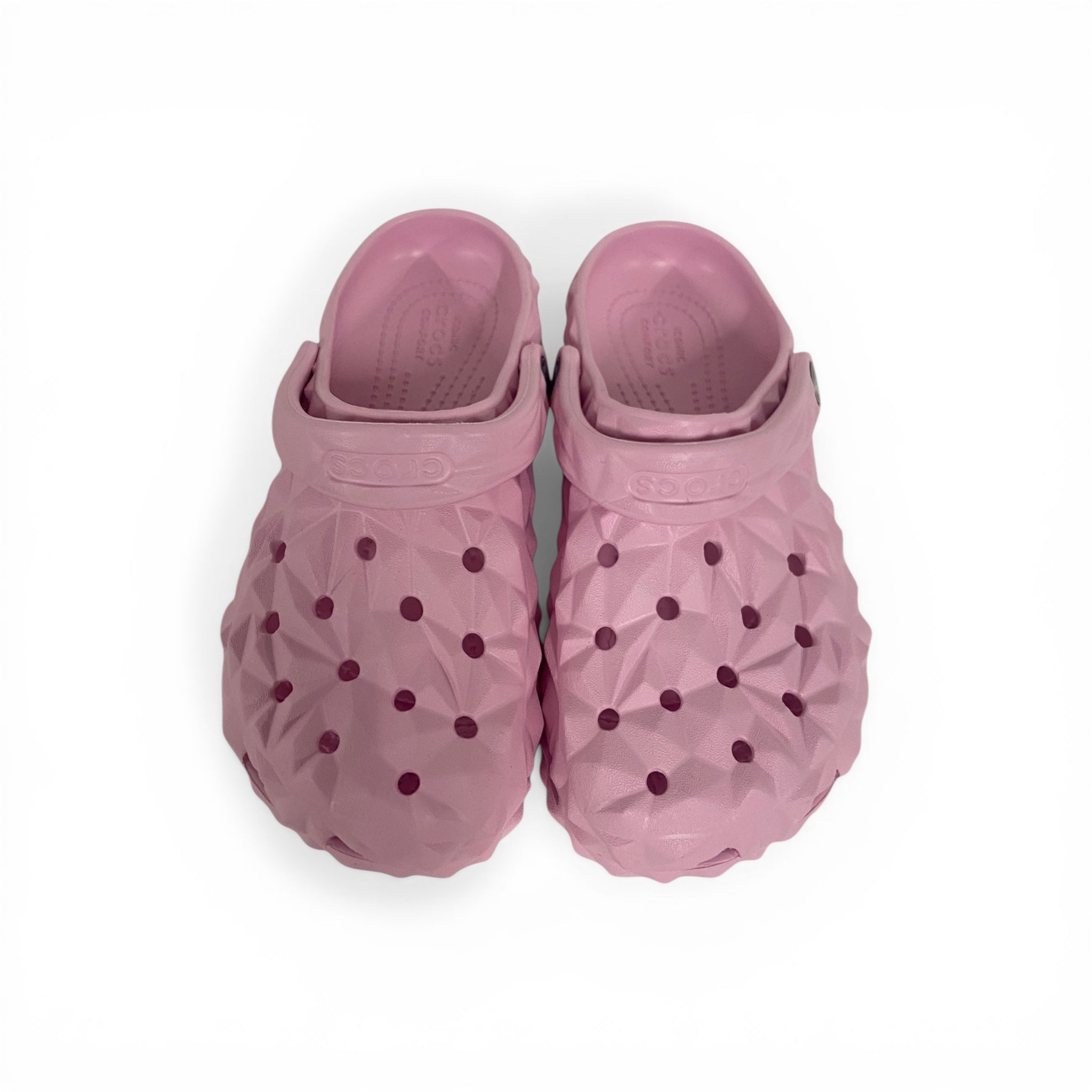 Unisex Black Geometric Pattern Crocs – Premium Comfort Clogs with Adjustable Strap