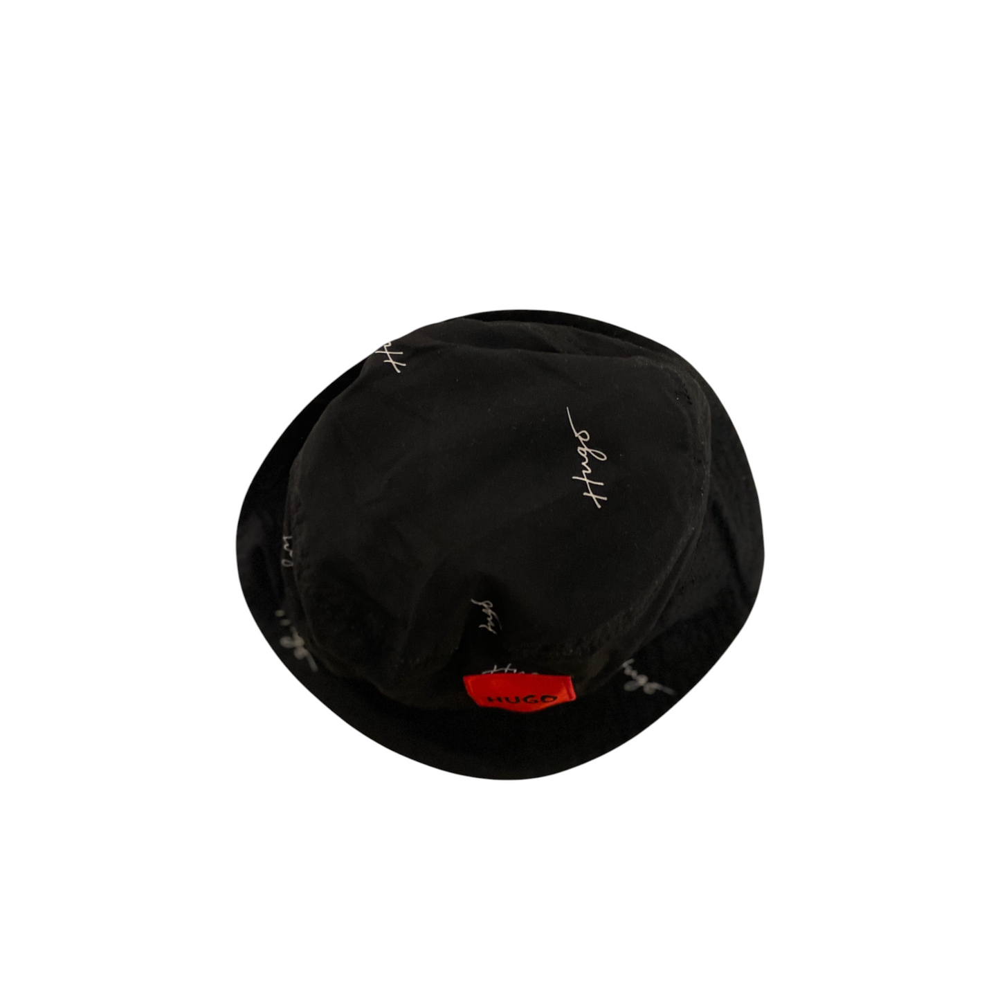 Bob HUGO Noir Monogramme avec Patch Logo Rouge