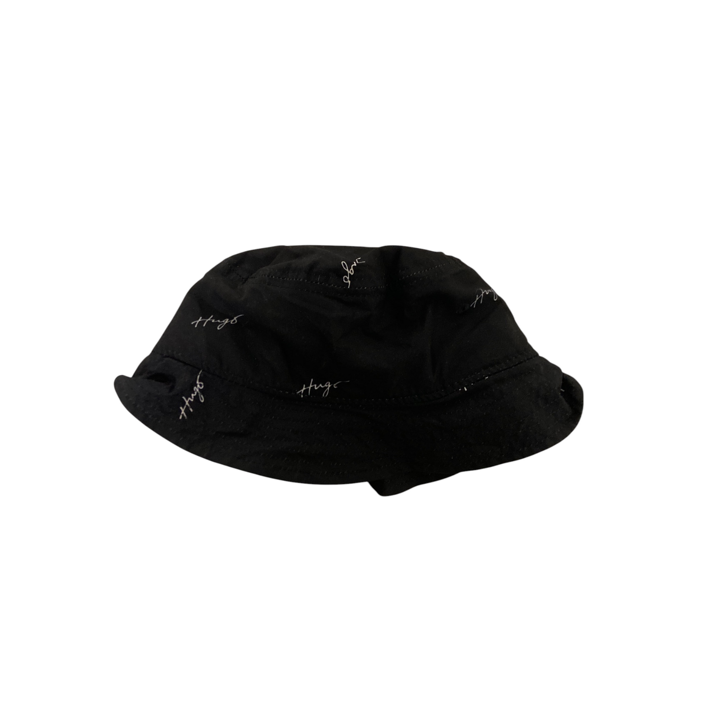 Bob HUGO Noir Monogramme avec Patch Logo Rouge