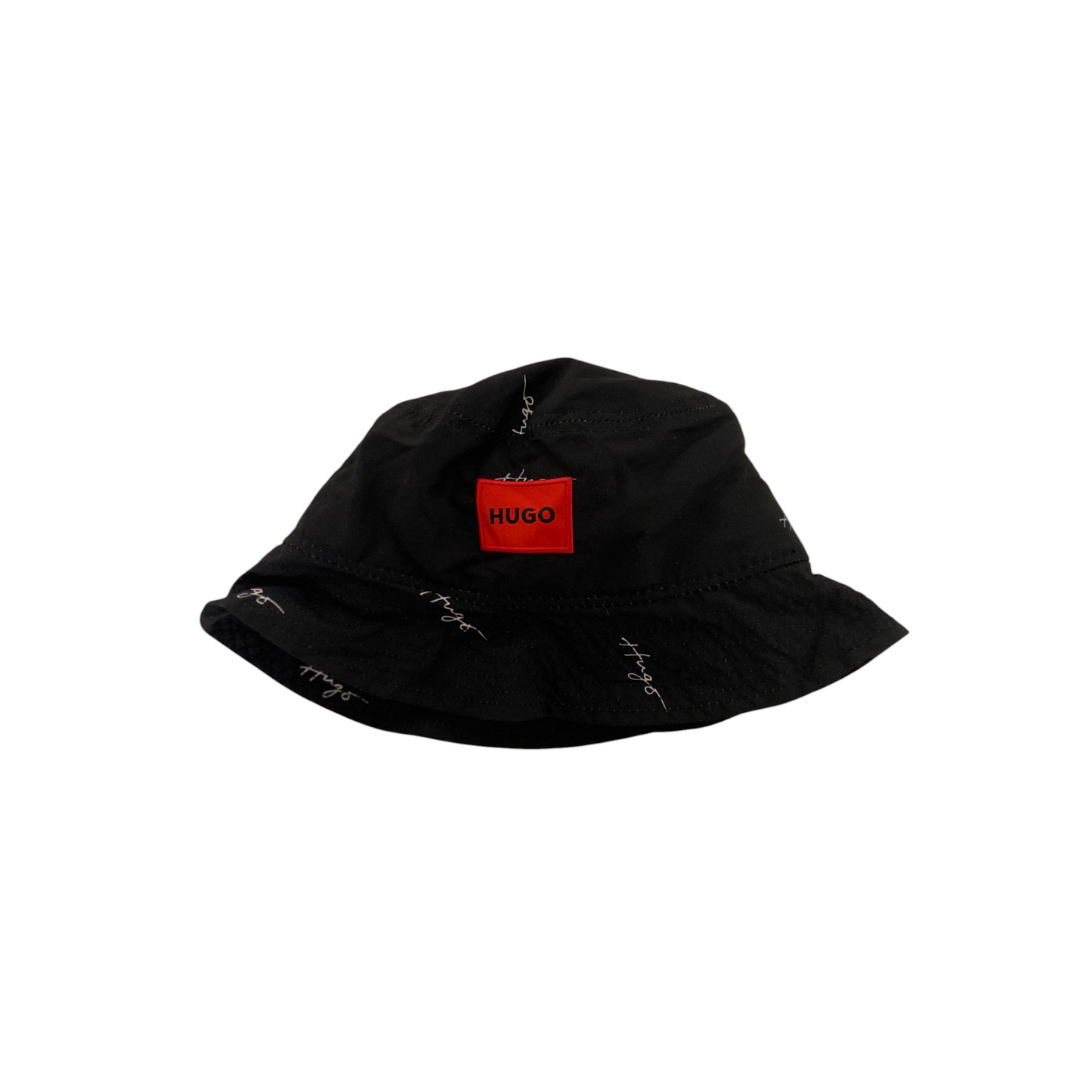 Bob HUGO Noir Monogramme avec Patch Logo Rouge