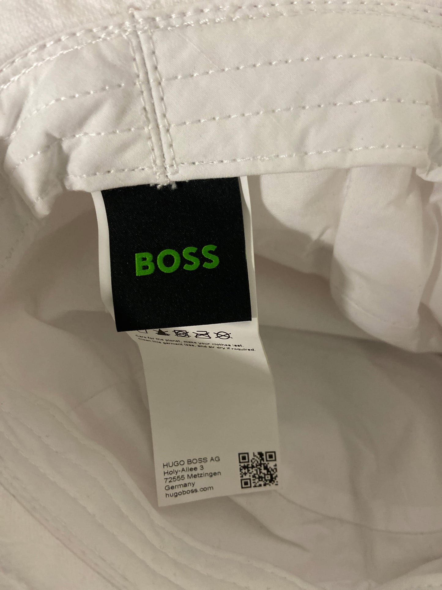 Bob BOSS blanc pour Hommes - Bucket Hat