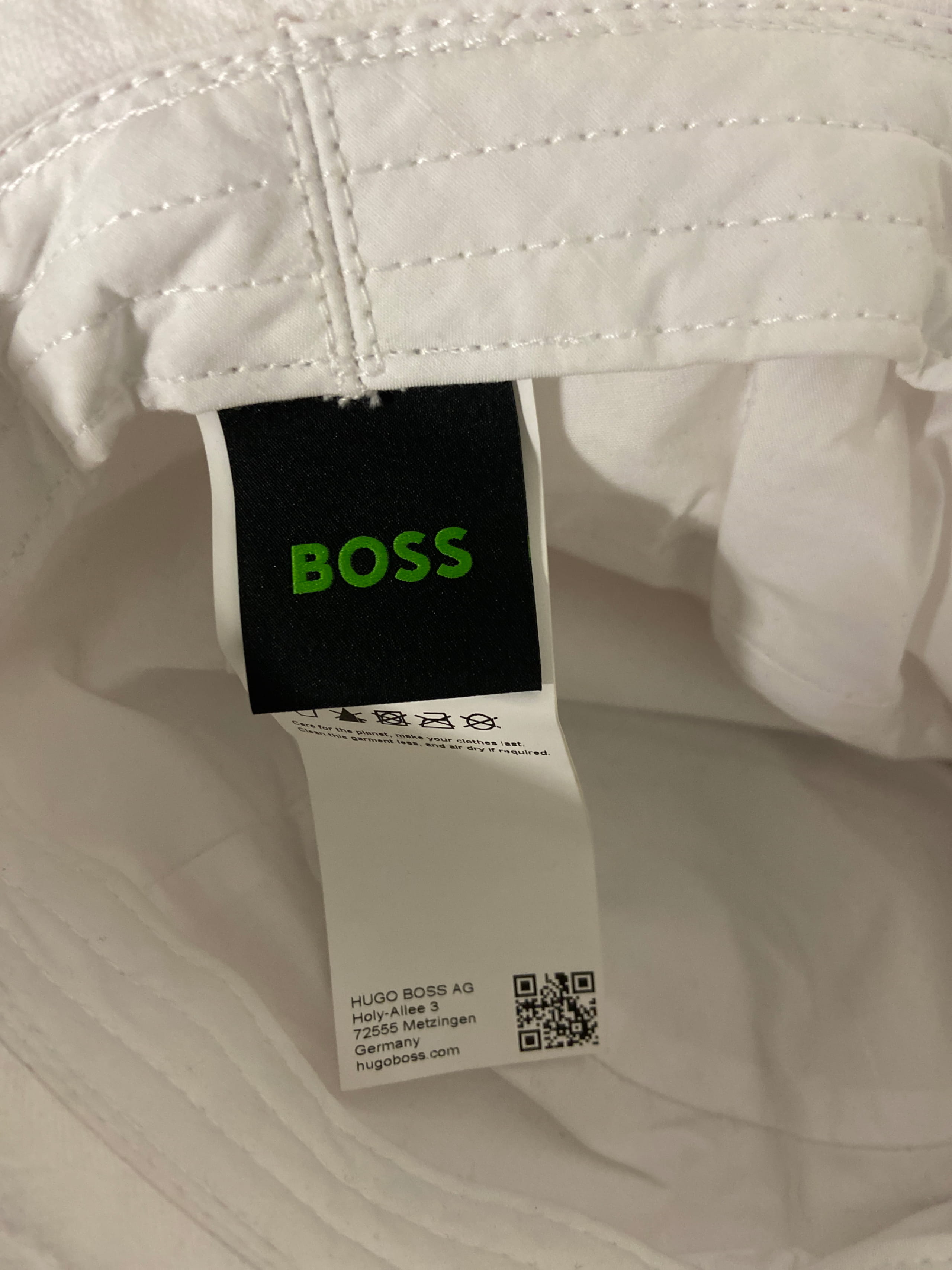 Bob BOSS blanc pour Hommes - Bucket Hat