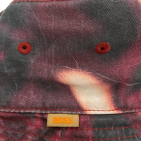 Bob BOSS Imprimé Bordeaux – Bucket Hat Homme Premium