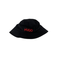 Hugo logo bucket hat in black