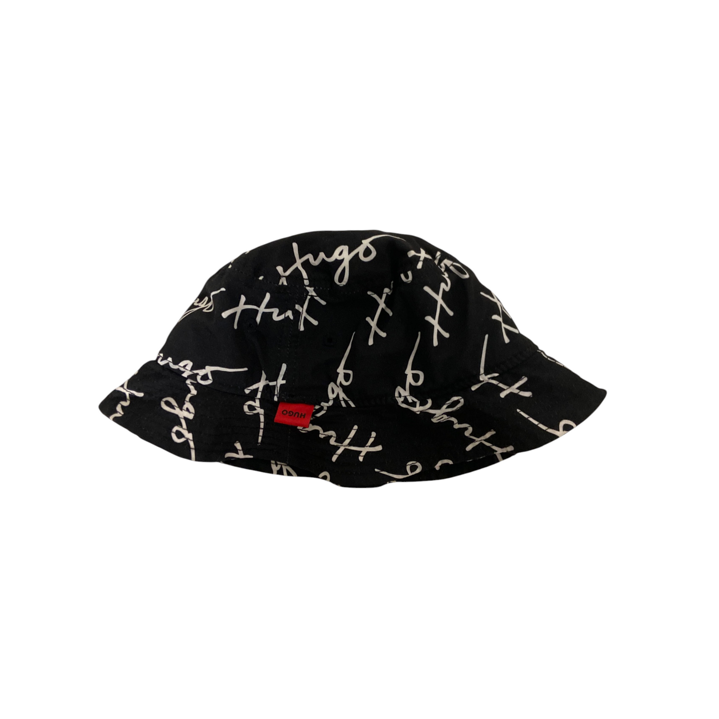 Bob HUGO Monogramme Noir & Blanc – Bucket Hat Homme