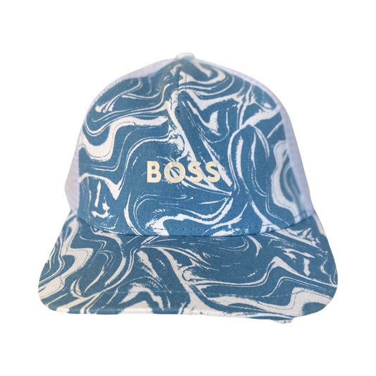 Casquette BOSS Bleu Marbré Homme | Logo BOSS Premium