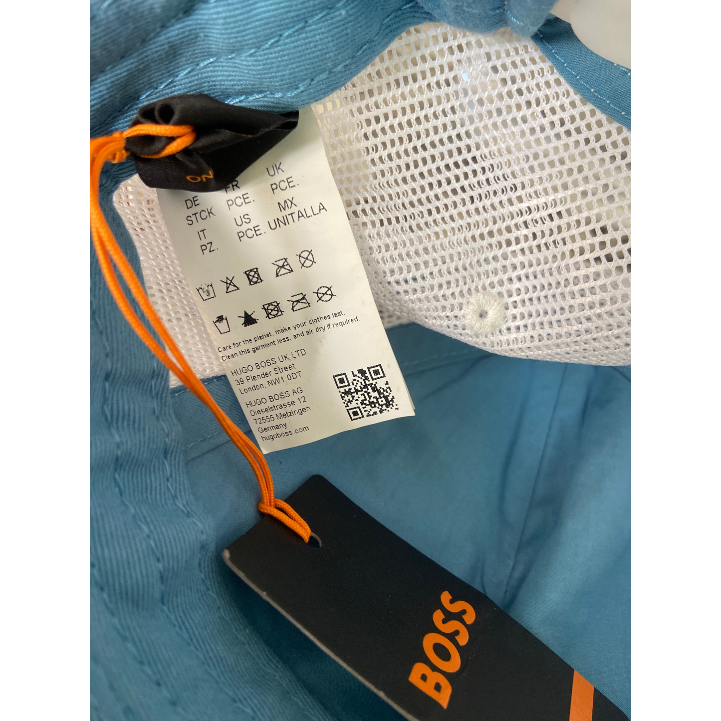 Casquette BOSS Bleu Marbré Homme | Logo BOSS Premium