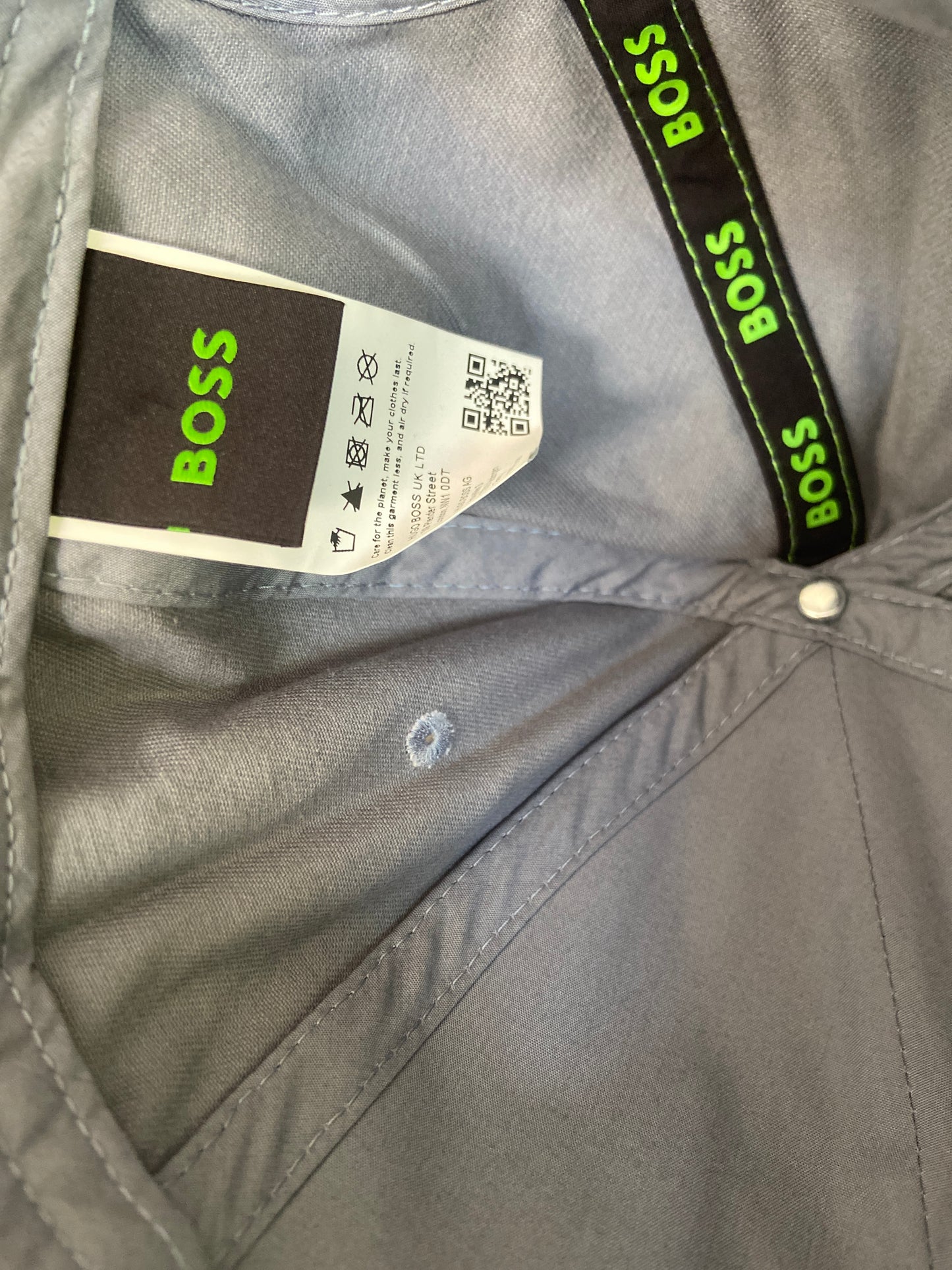 Casquette en twill coton Gris avec logo imprimé