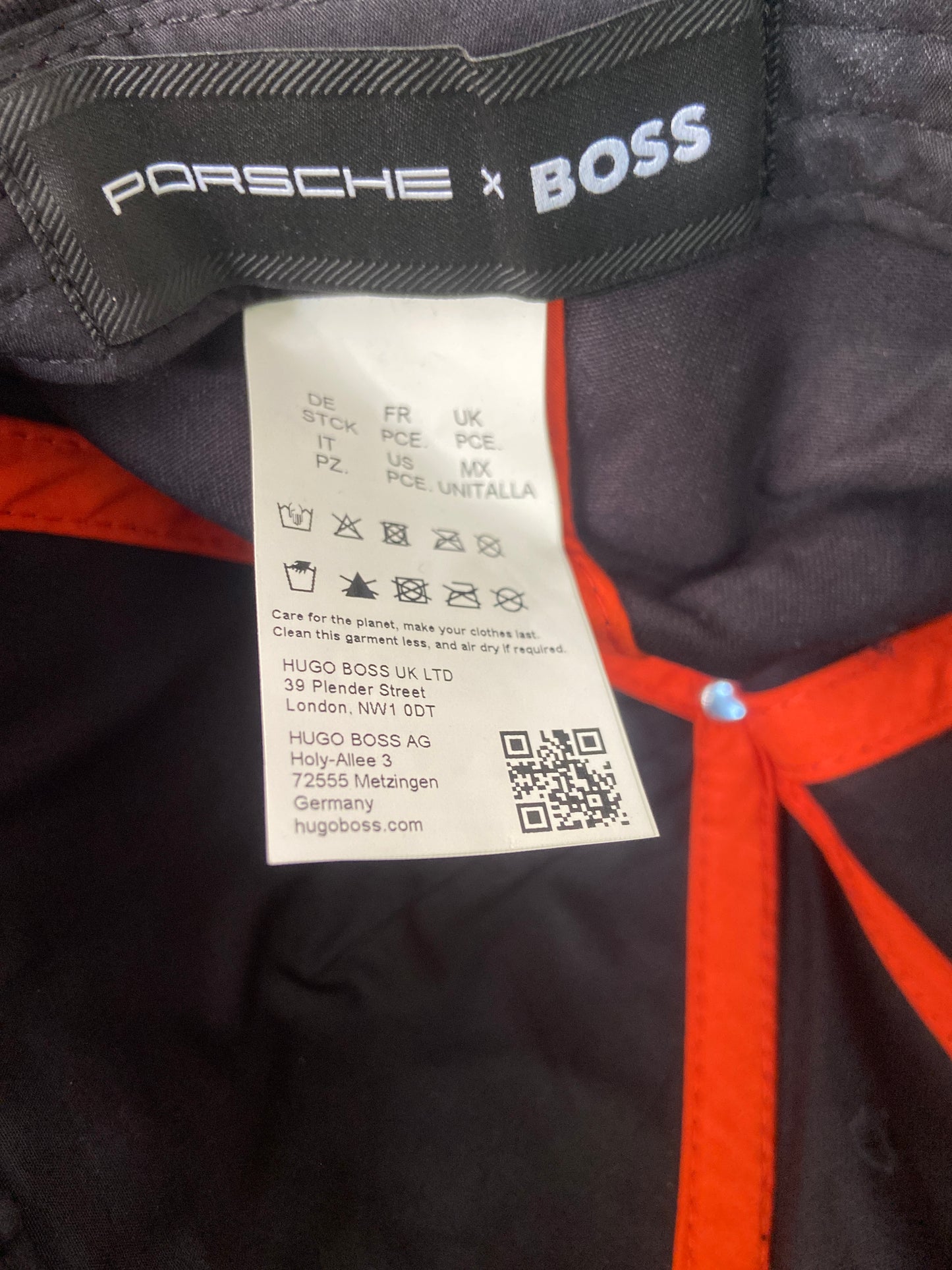 Casquette BOSS x Porsche 50547041 – Casquette Baseball Zed_PS en Coton avec Patch Co-Brandé