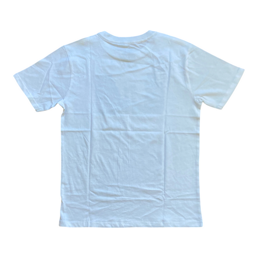 T-Shirt Calvin Klein Jeans Enfant Manhattan Bridge Blanc – T-Shirt Graphique en Coton Manches Courtes