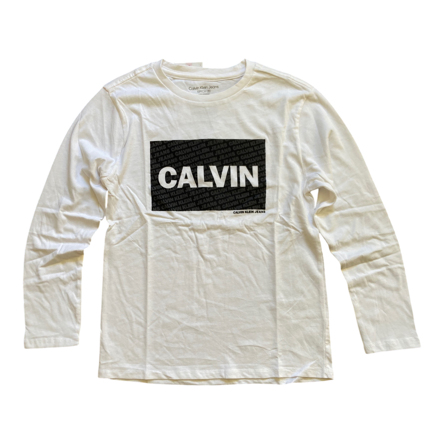 T-Shirt Calvin Klein Jeans Enfant Noir – T-Shirt Manches Longues Logo CALVIN