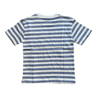 T-Shirt Calvin Klein Jeans Enfant Blanc Rayé Bleu – T-Shirt Coton à Poche Logo CK