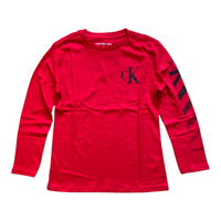 Calvin Klein Kids T-Shirt Garçon Manches Longues – Sportswear Fit Logo Signature