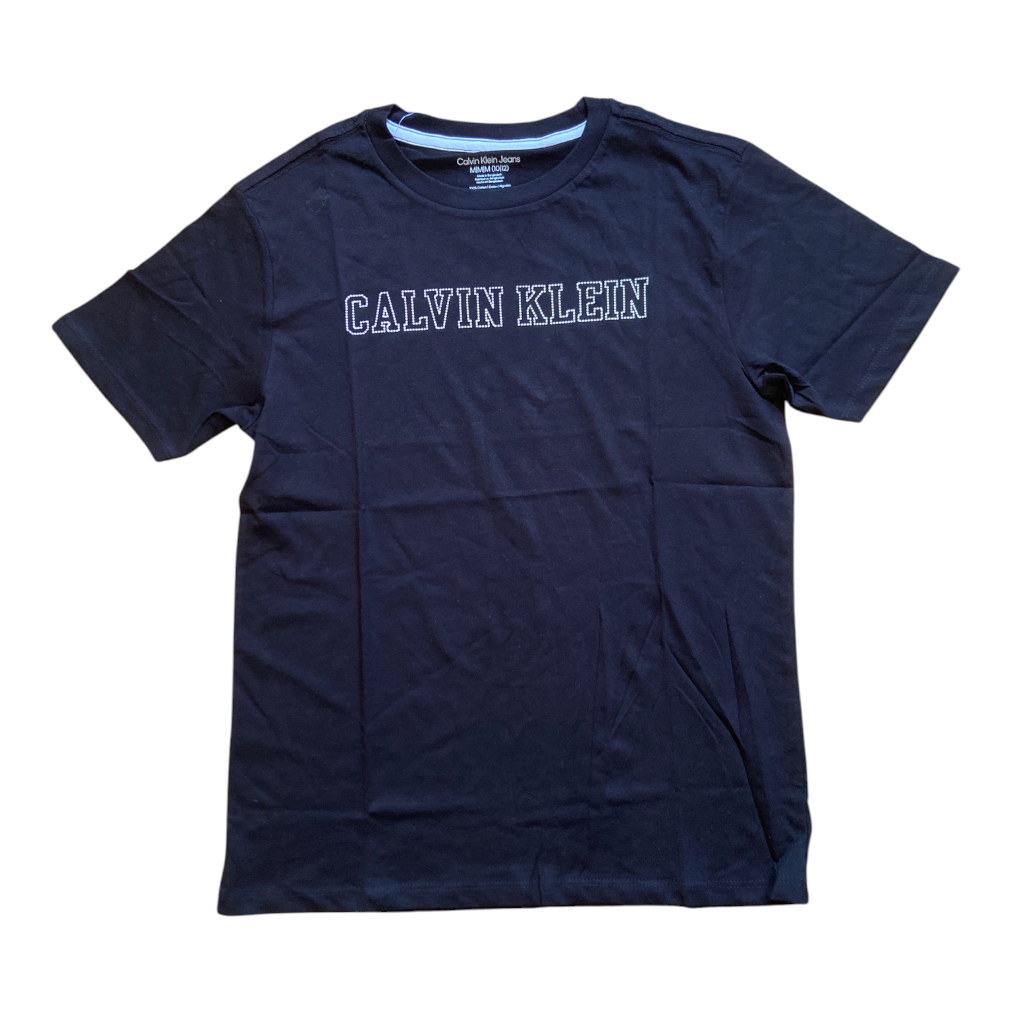 Calvin Klein Jeans Kids T-Shirt Garçon Noir Logo – Tee Shirt Enfant Casual Premium