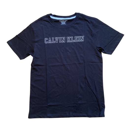 Calvin Klein Jeans Kids T-Shirt Garçon Noir Logo – Tee Shirt Enfant Casual Premium