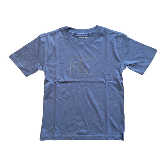 Calvin Klein Kids Box Graphic Tee T-Shirt Garçon – T-Shirt Imprimé Enfant Logo Design