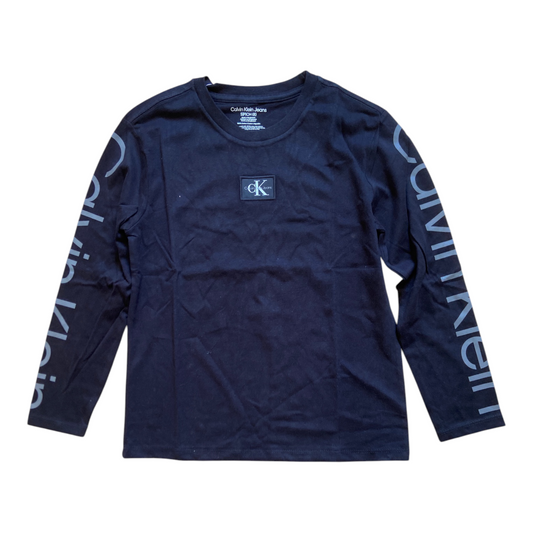 Calvin Klein Kids Garçon T-Shirt Manches Longues Imprimé – Logo Design Casual