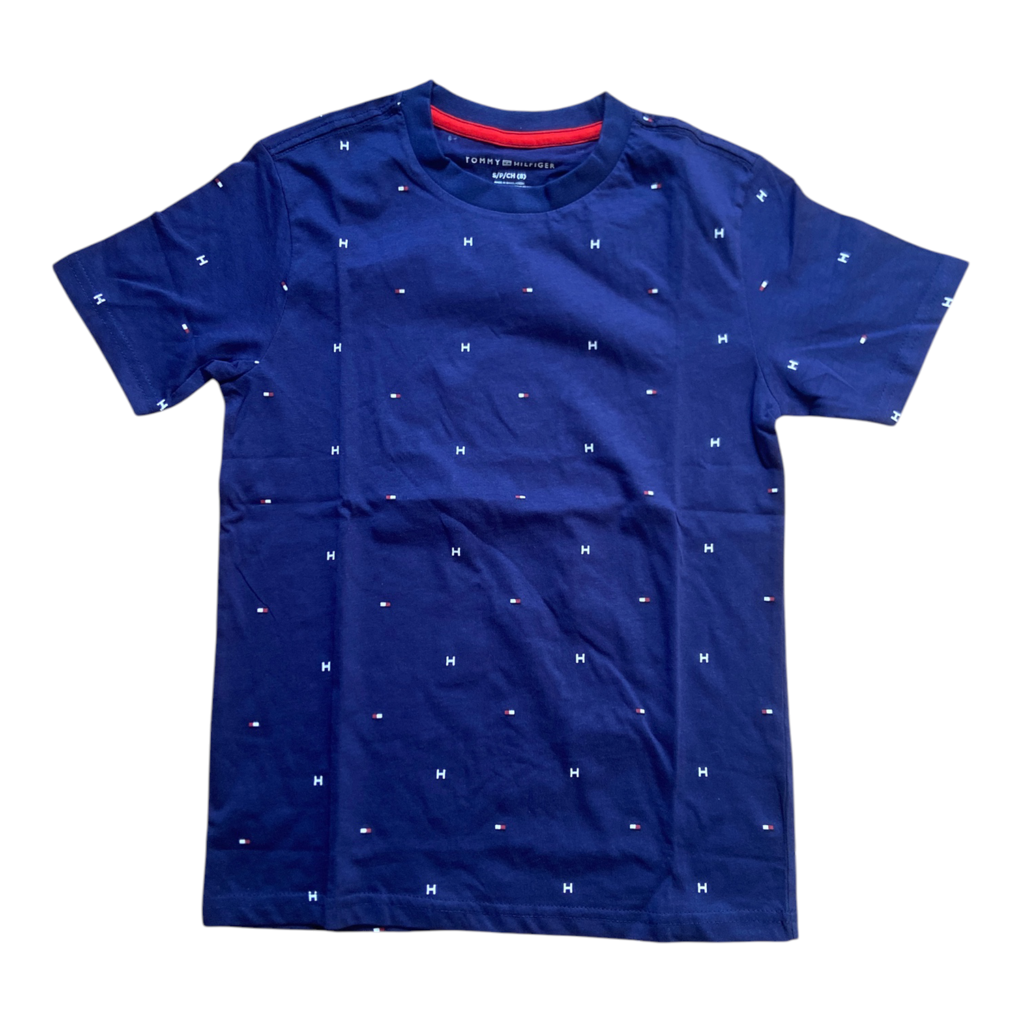 Tommy Hilfiger T-shirt Garçon TBMJA09D Marine – T-shirt Enfant en Coton