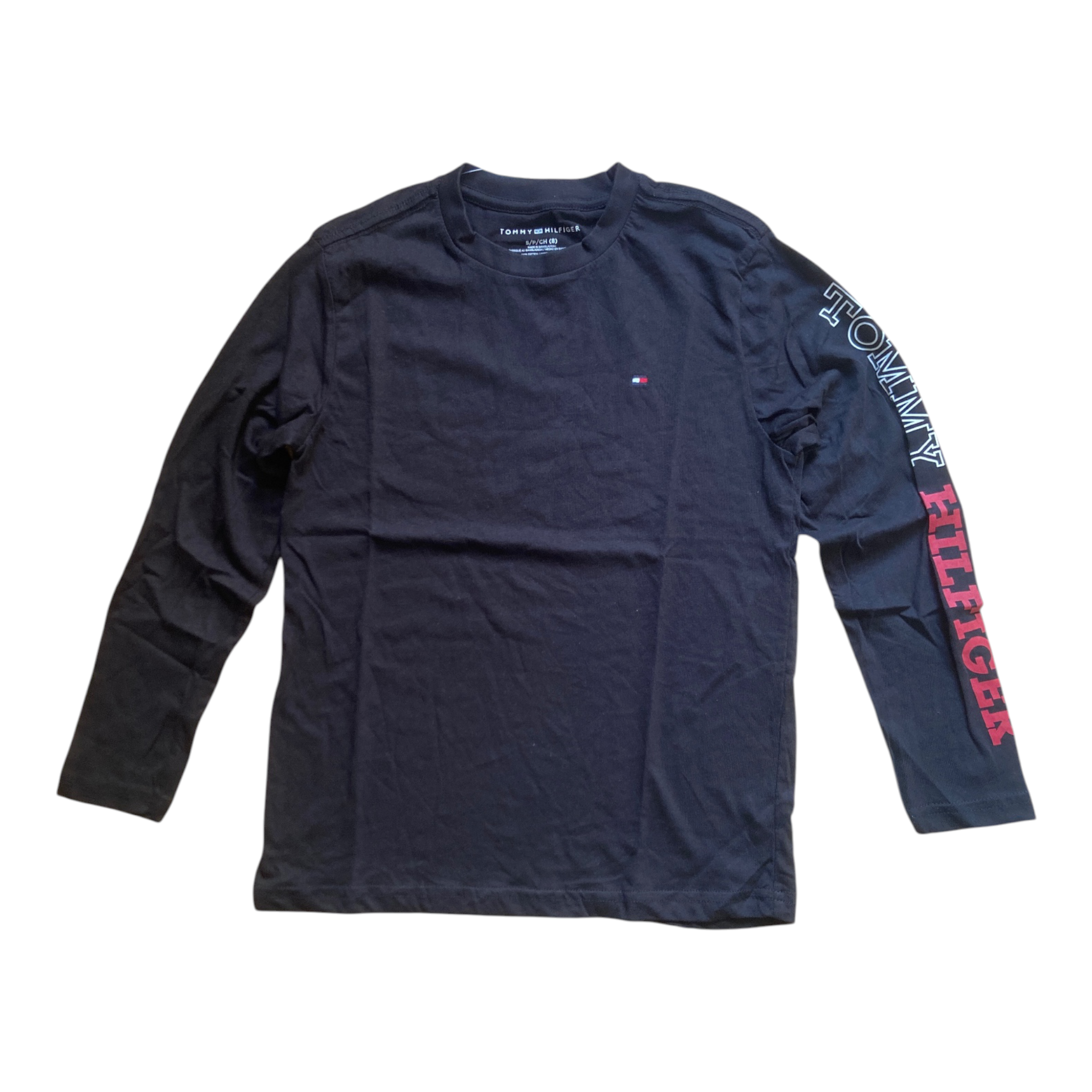 T-Shirt Enfant Manches Longues Tommy Logo – Haut Coton Confortable Style Casual