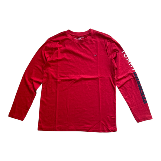 T-Shirt Enfant Manches Longues Tommy Logo – Haut Coton Confortable Style Casual