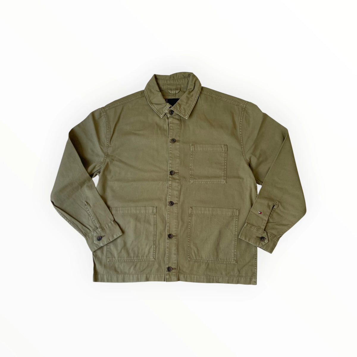Tommy Hilfiger Chore Jacket Workwear, veste homme style workwear, vue de face, look casual et moderne.