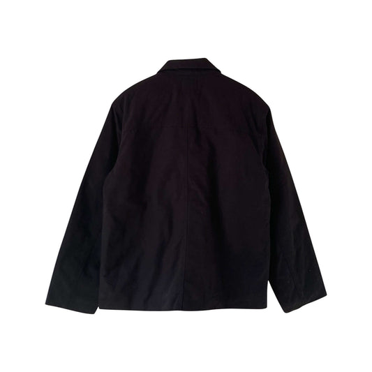 BITAMBS Tommy Hilfiger black cotton canvas workwear jacket, back view showing a structured collar and clean design.