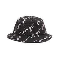 Bob HUGO Monogramme Noir & Blanc – Bucket Hat Homme