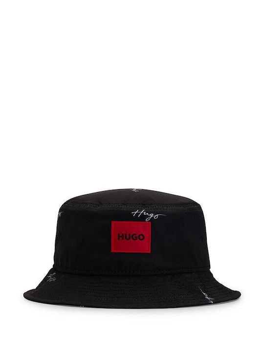 Bob HUGO Noir Monogramme avec Patch Logo Rouge